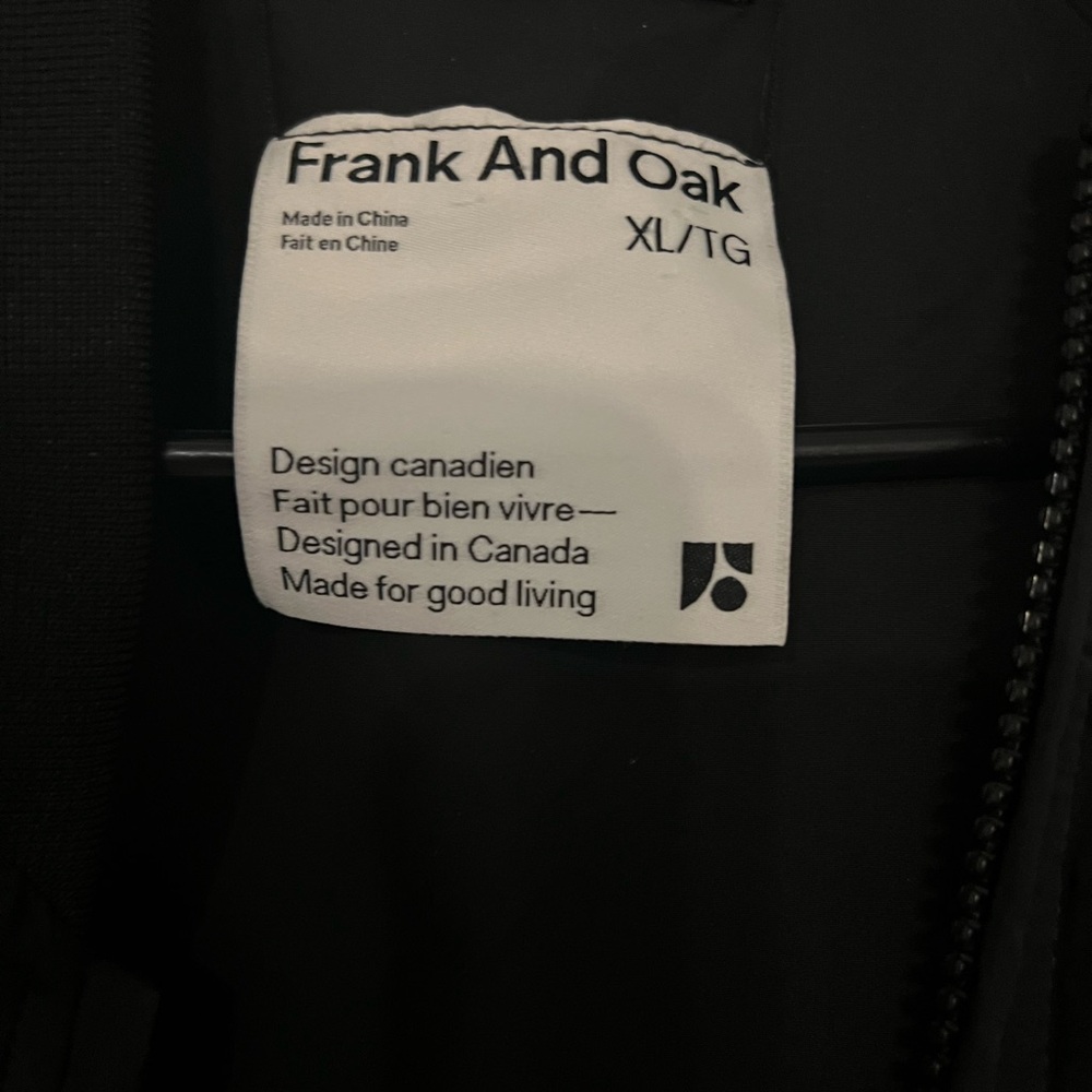 Frank & Oak Skyline Reversible Long Bomber in Black - Picture 7 of 8